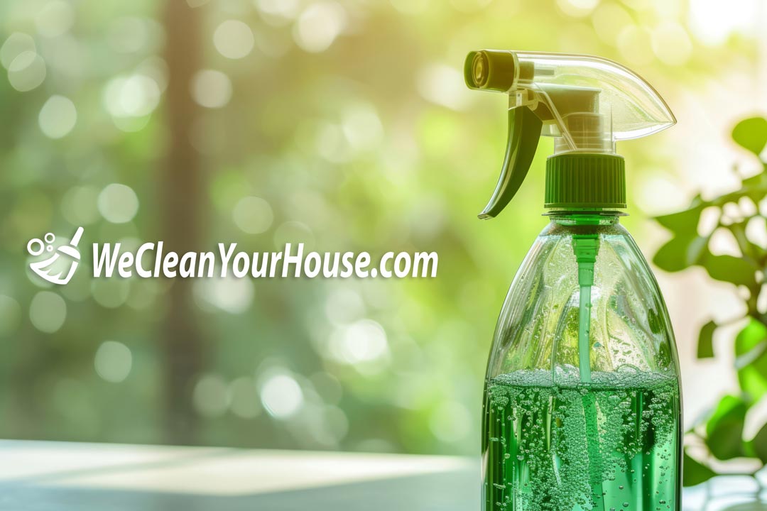 Green products goes with a professional house cleaner